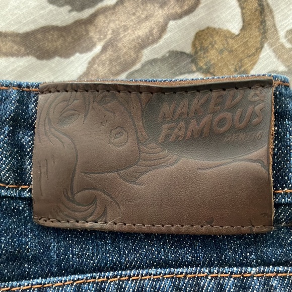 Y2k NAKED & FAMOUS THE STRAIGHT MID WAIST WOMEN’S JEANS SIZE 27/26 - Picture 7 of 12